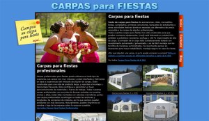 Neue Webseite Carpas para Fiestas